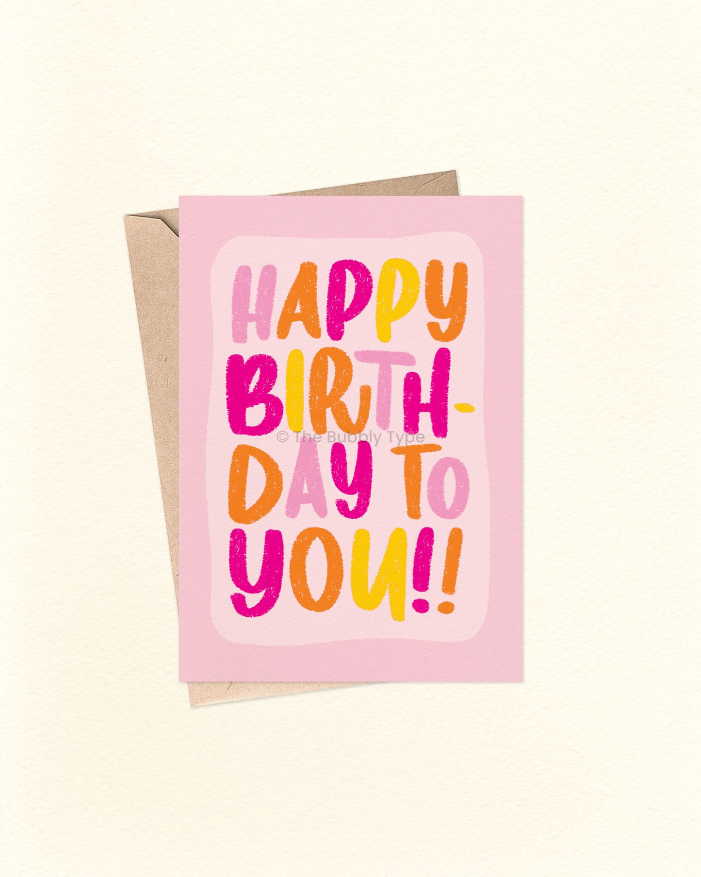 Happy Birthday to You (Pink) – A6 Greeting Card
Celebrate their special day with this bold and cheerful birthday card! Featuring vibrant hand-lettering in warm shades of pink, orange, and yellow, this design is perfect for girls and anyone who loves a bright and joyful birthday greeting. This card is blank inside, giving you plenty of space to write your own heartfelt message. Featuring an original design by an Australian artist, it’s proudly 100% made and designed in Australia.