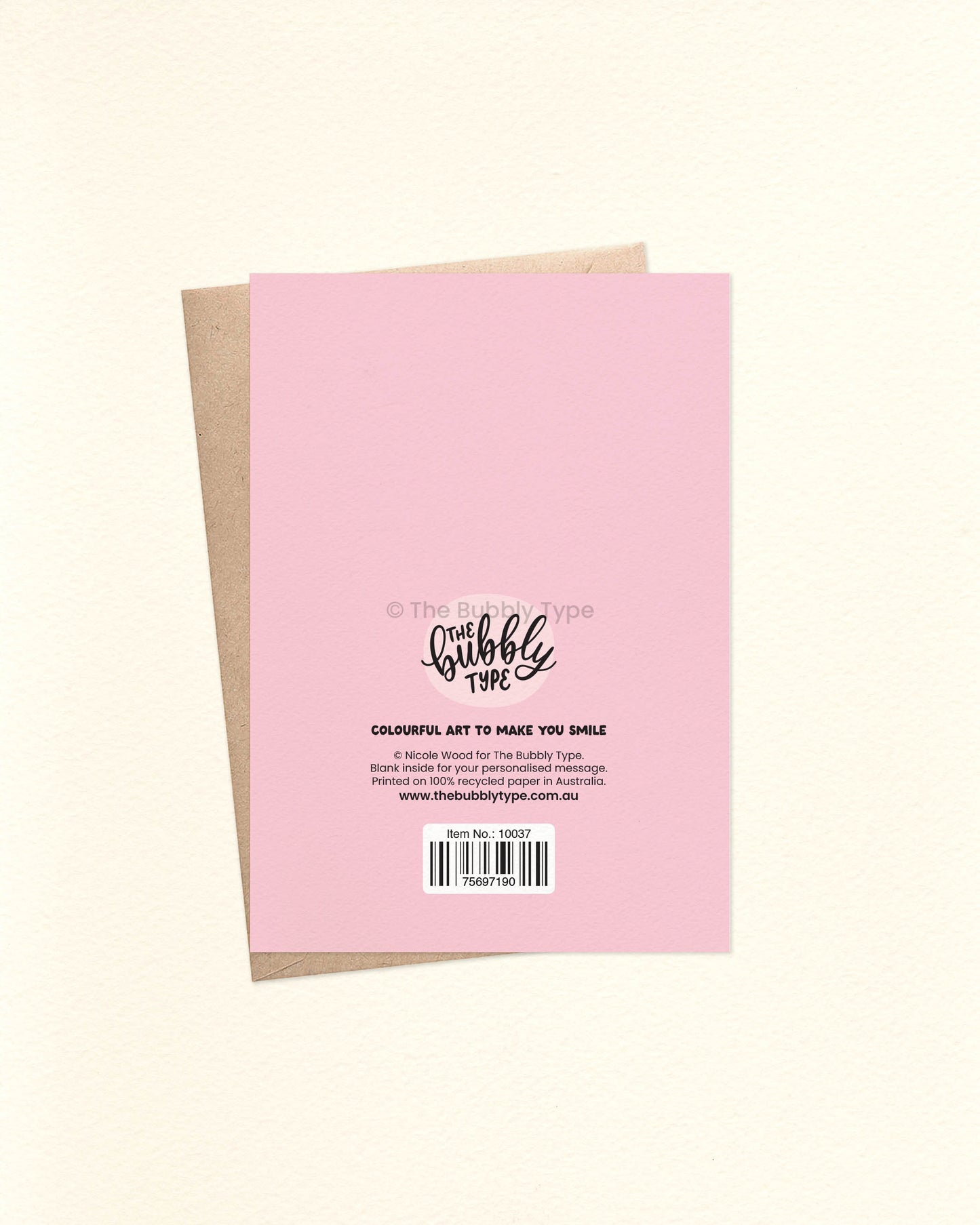 Celebrate their special day with this bold and cheerful birthday card! Featuring vibrant hand-lettering in warm shades of pink, orange, and yellow, this design is perfect for girls and anyone who loves a bright and joyful birthday greeting. Printed on thick 300gsm card stock made from 100% post-consumer recycled paper, this card has a beautiful matte finish and an uncoated texture—perfect for writing with any pen. It comes with a premium kraft envelope, also made from 100% recycled paper, featuring a natura