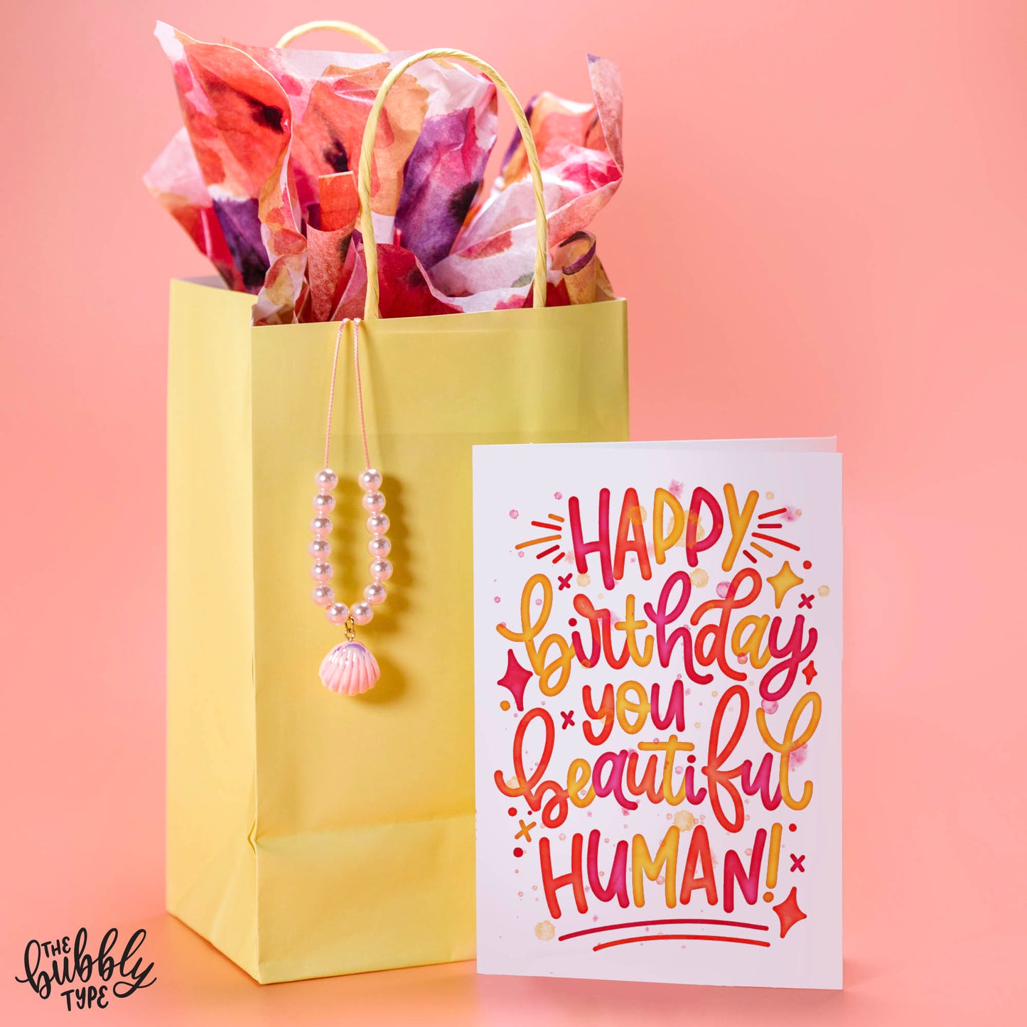 Australian made Happy Birthday Greeting Cards. Happy Birthday You Beautiful Human. Cute card for her.