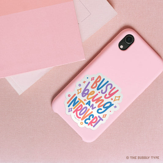 Busy Being An Introvert - Matt Sticker