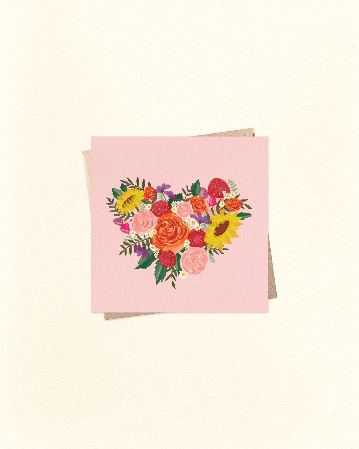 Floral Card Pack – Set of 6 Square Cards