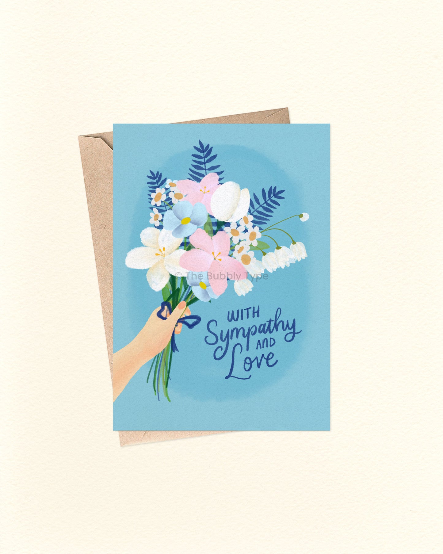 With Sympathy and Love A6 Greeting Card