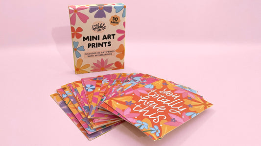 New! Mini Art Prints – Pocket-Sized Positivity 🌼✨