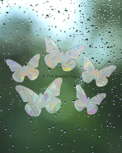 These gorgeous butterfly shaped sun catcher window stickers will make rainbows when the sun shines through. Fun butterfly shapes are great to suit any home decor style, whether it's for your bedroom, kids nursery, kitchen, bathroom or lounge. Sun Catchers are window clings that creates rainbow light rays when direct sun shines through it! They can be reused multiple times, reposition as much you need to catch the sun. No sticky glue residue will be left on the window!