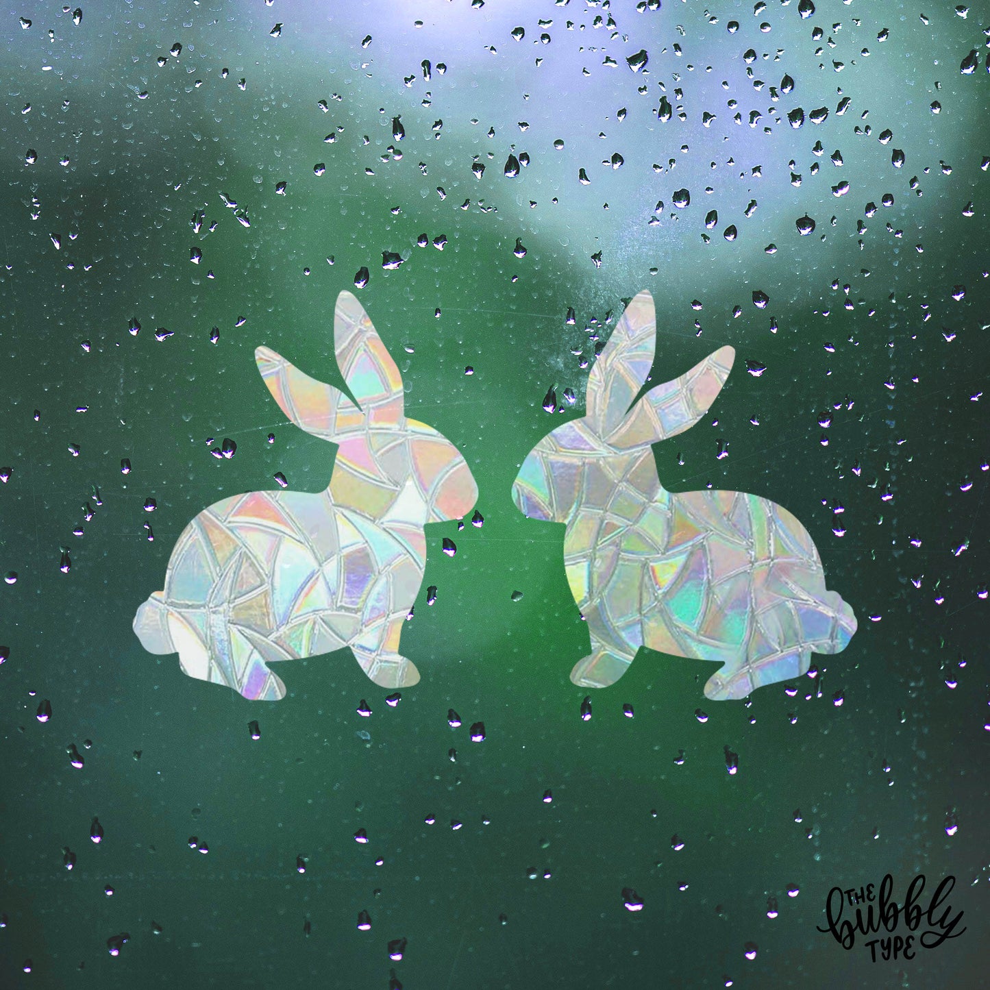 Bunny Rabbit Duo - Sun Catchers (Window Sticker Decal)
