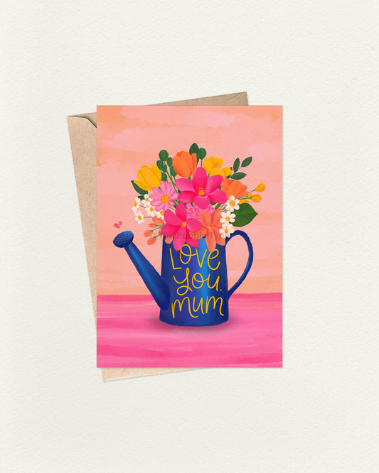Love You Mum- A6 Greeting Card