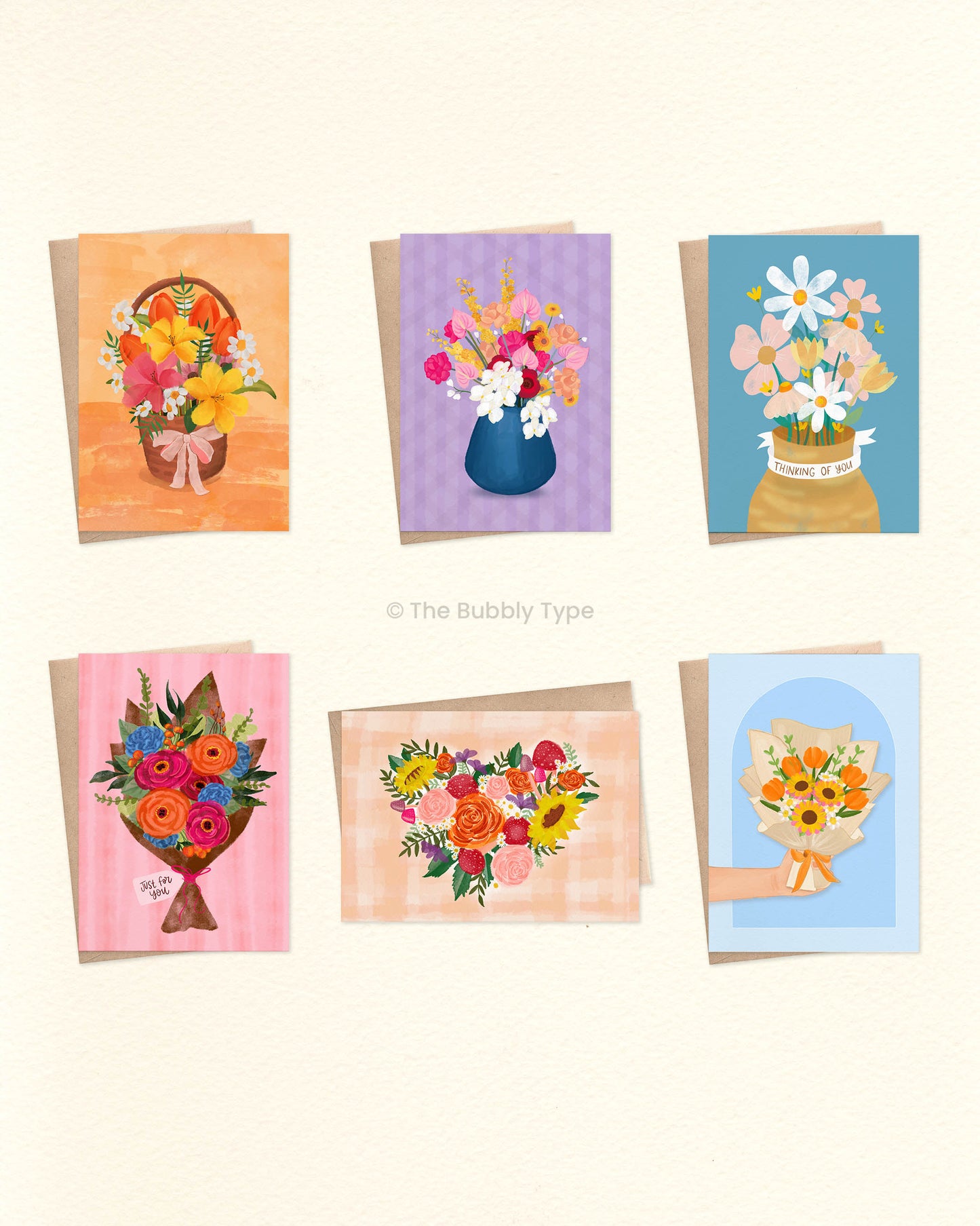 Floral Cards  – Pack Greeting Cards