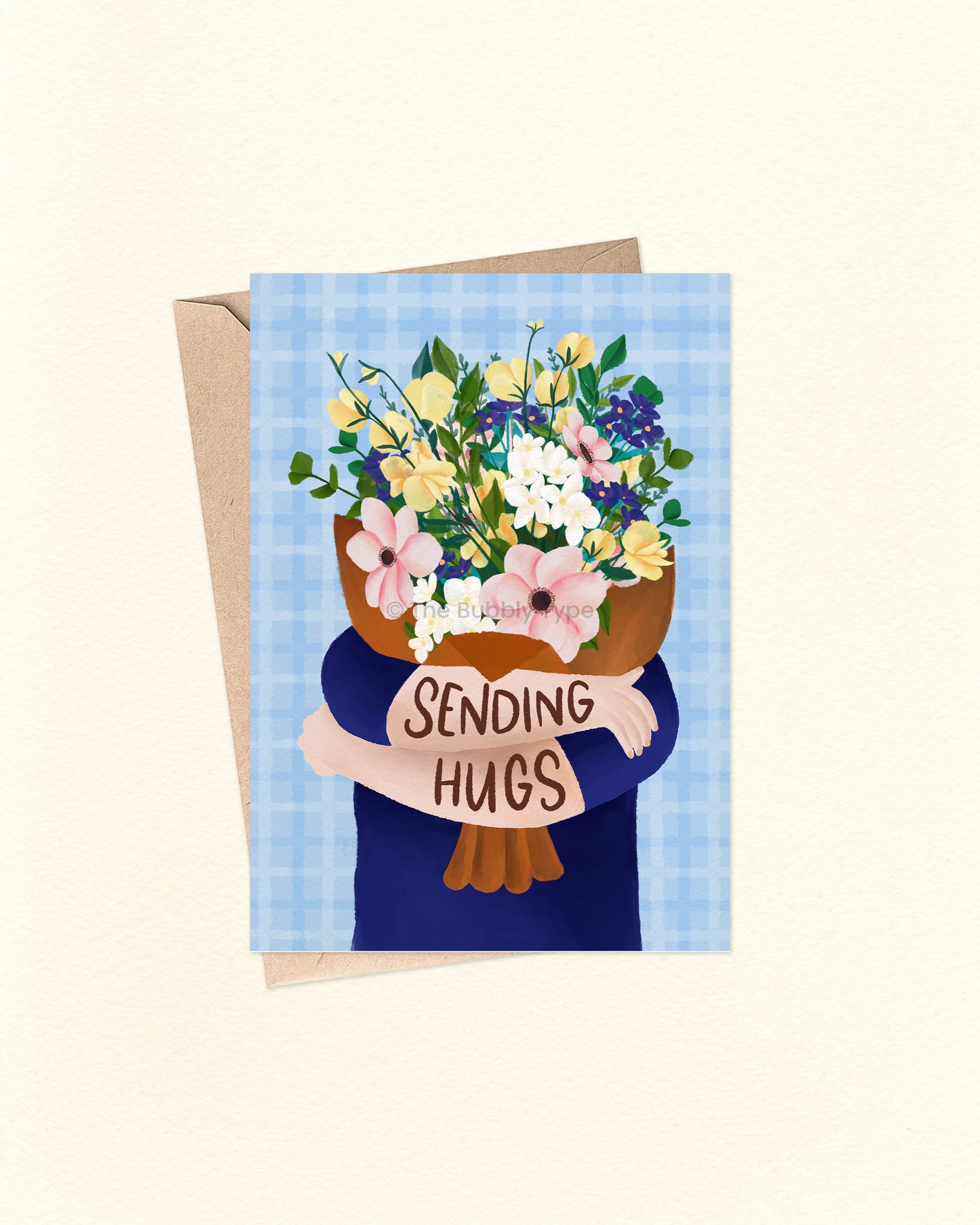 Sending Hugs - A6 Greeting Card