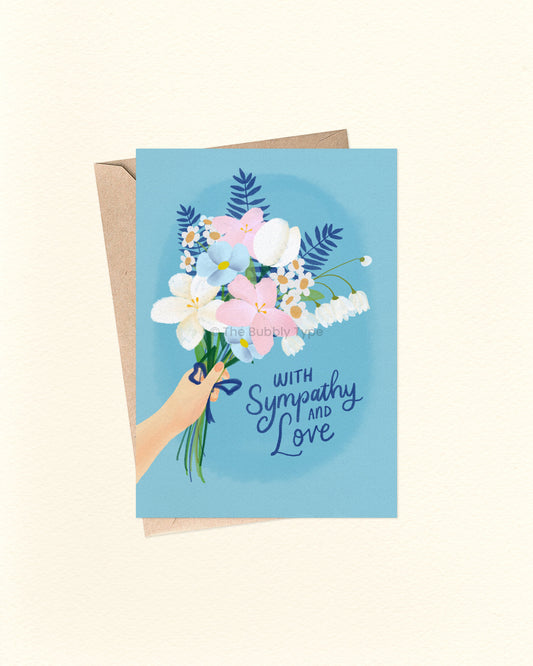 With Sympathy and Love A6 Greeting Card