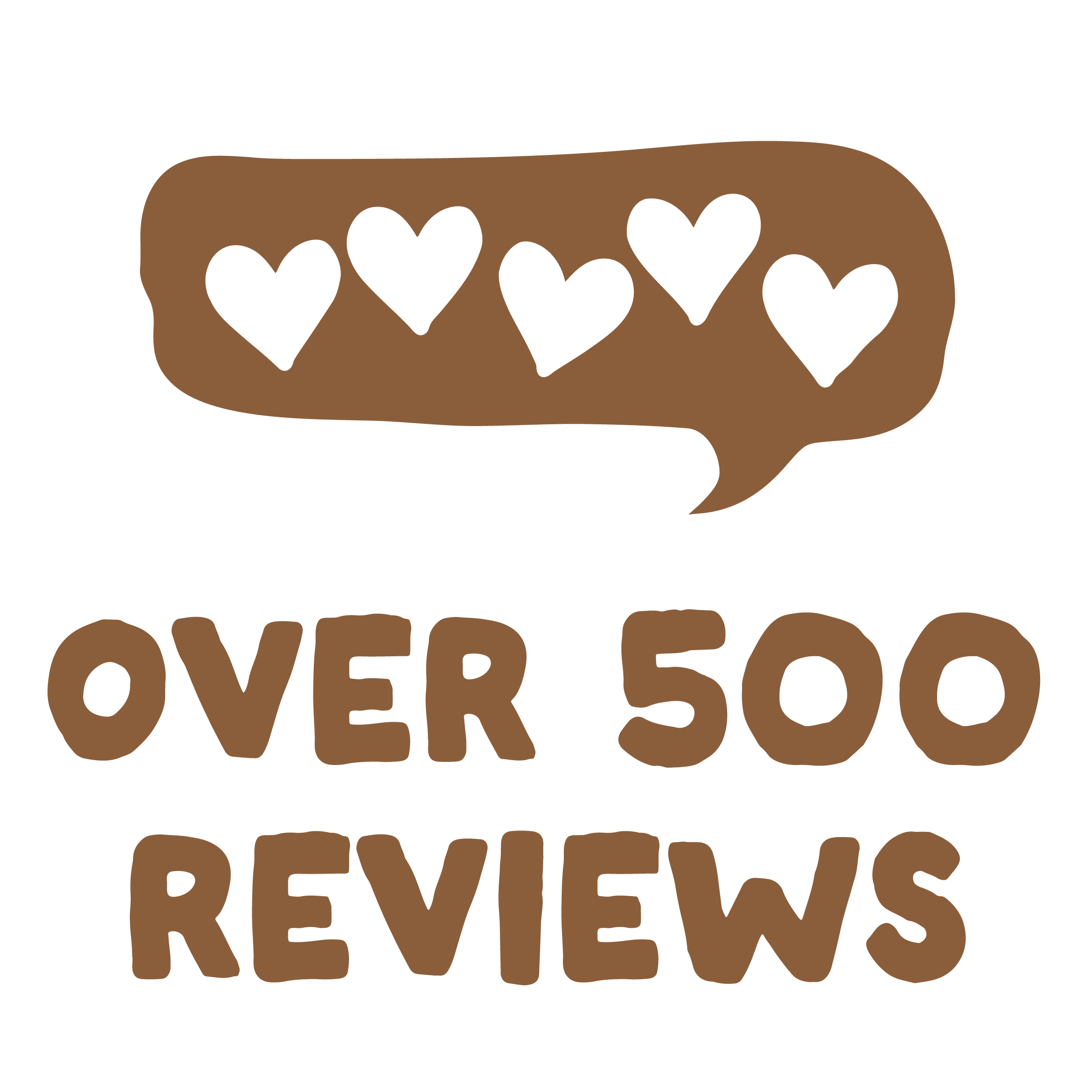 Over 500 positive reviews for The Bubbly Type products