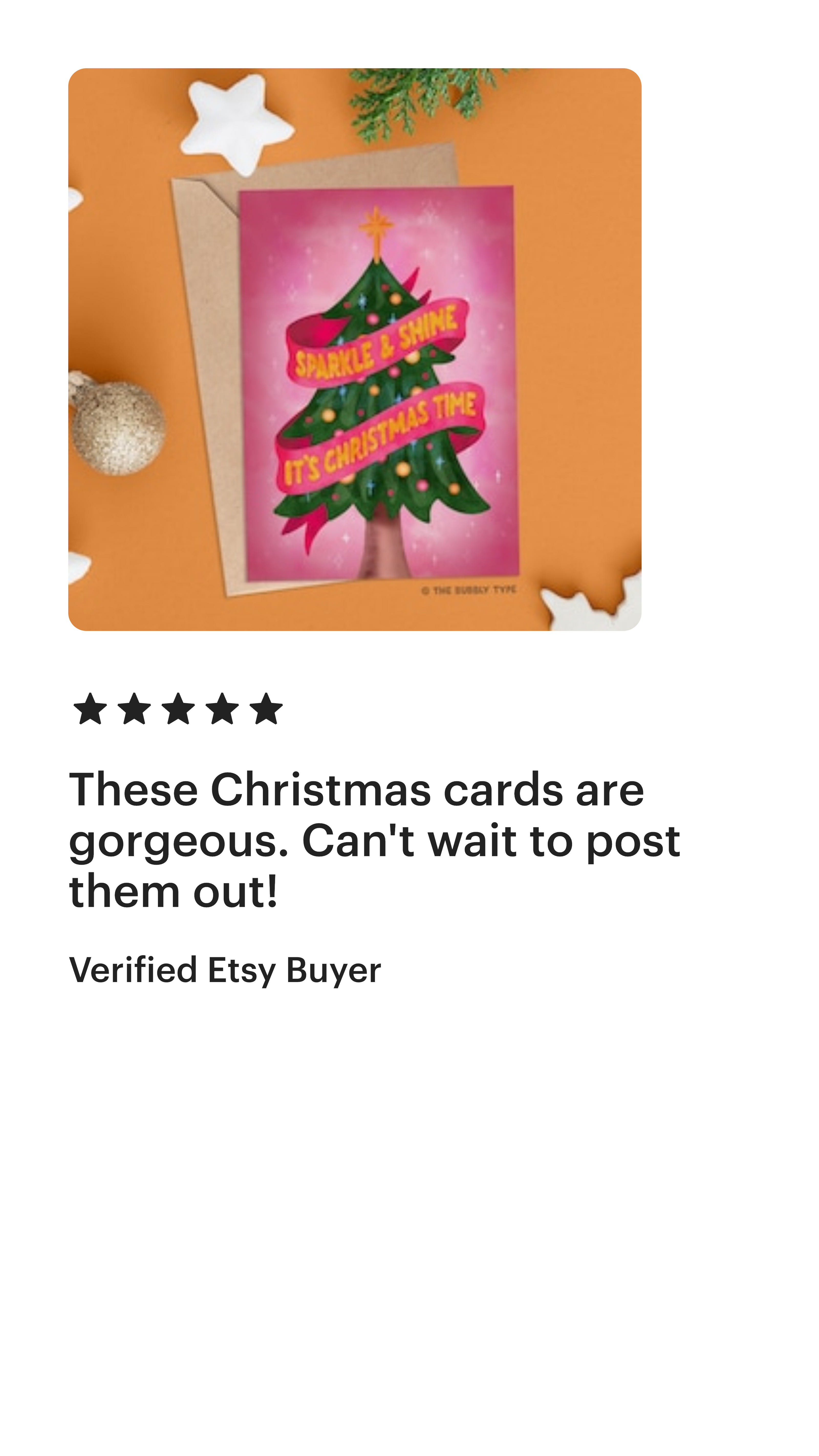 The Bubbly Type - Greeting Card 5 Star Review 