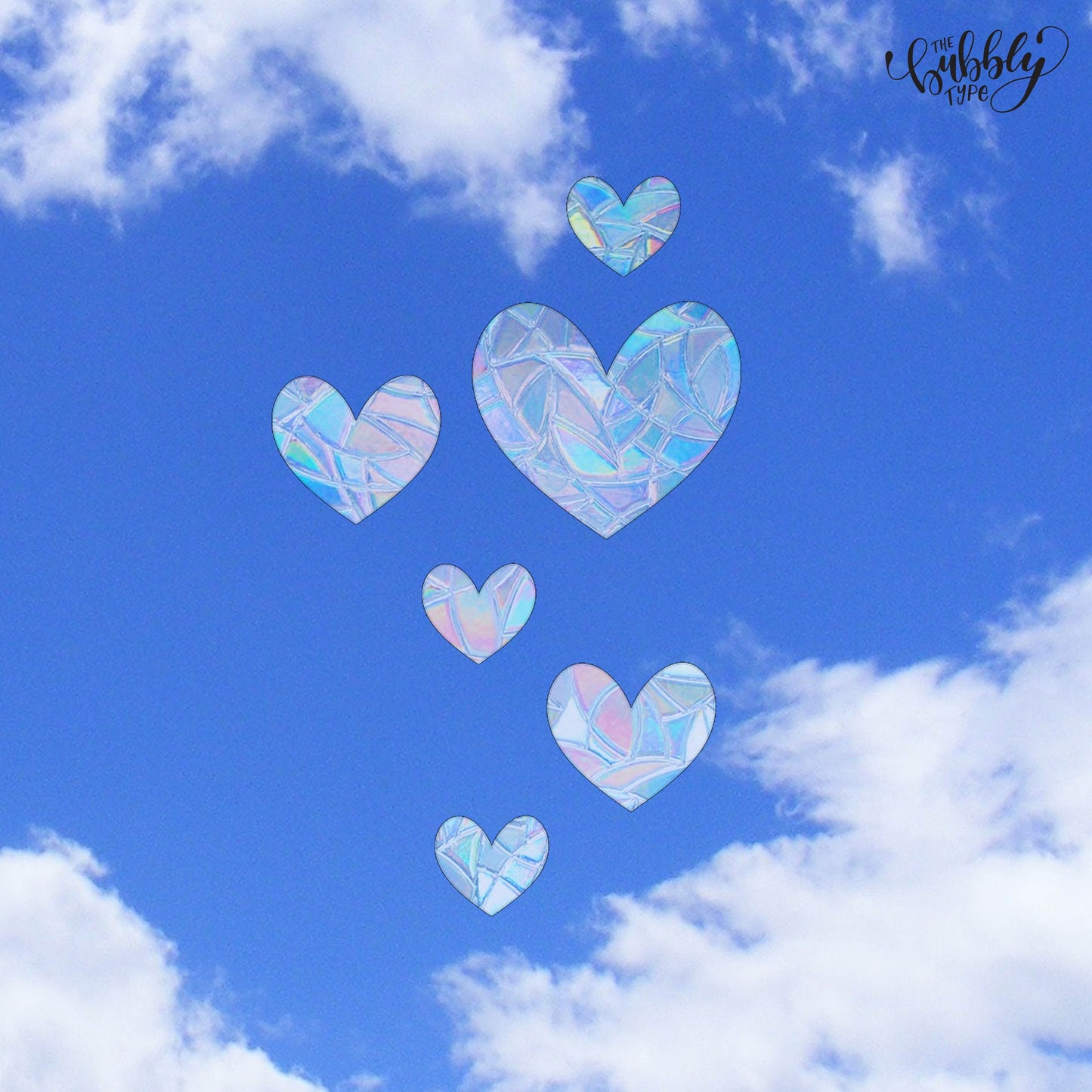Love Heart Mini Bundle - Sun Catcher Window Stickers make rainbows appear in the sun