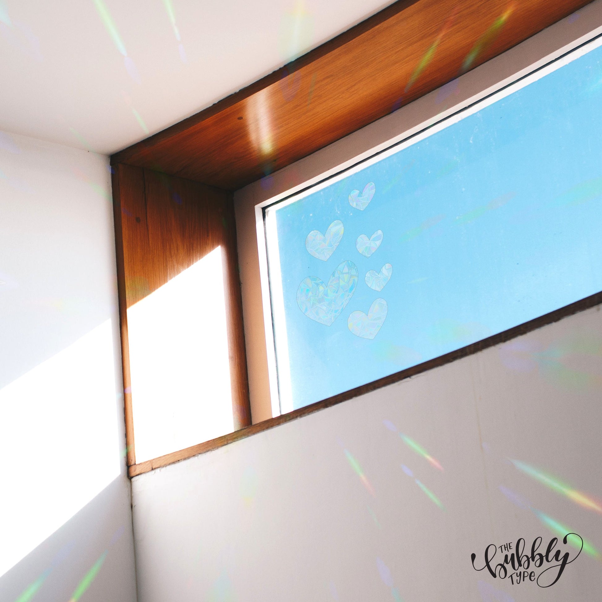 Love Heart Mini Bundle - Sun Catcher Window Stickers make rainbows appear in the sun
